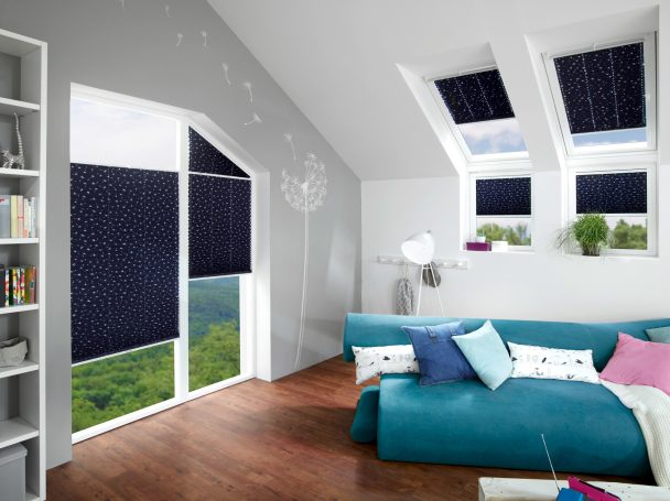 Plissee für alle Fenstertypen Plissee in Blau